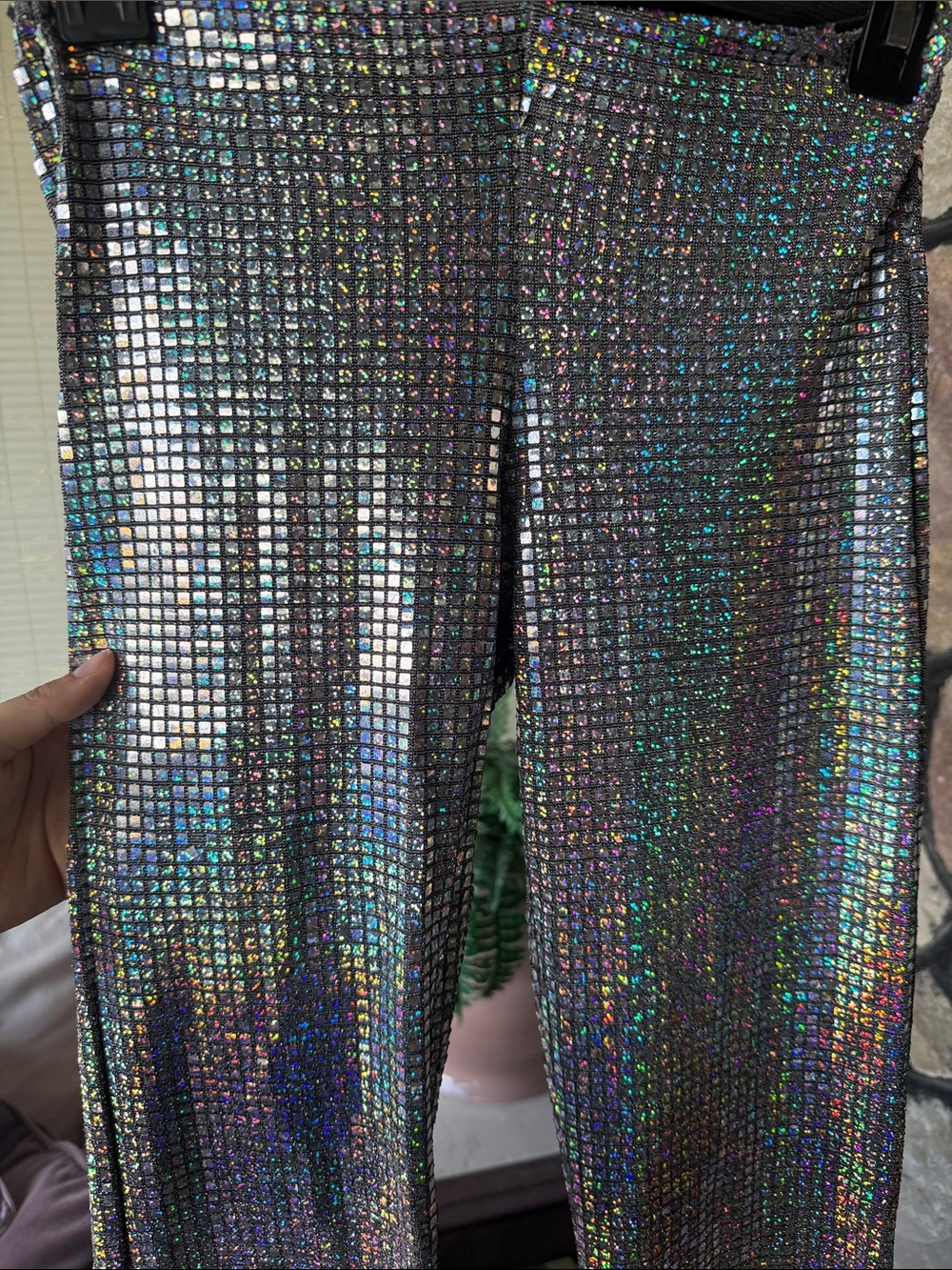 Holographic Sequin Flared Pants - Iridescent Silver ✨ TOPSHOP